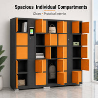 Casier de rangement extérieur intelligent et étanche à 24 portes, personnalisable en usine, options de couleur, de taille et de verrouillage, pour usage commercial et personnel, OEM ODM