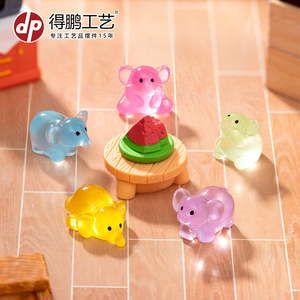 ดีพี มินิเอเจอร์รูปปั้นช้างเรซิ่นงานฝีมือตกแต่งสวนเครื่องประดับตั้งโต๊ะรูปสัตว์ตกแต่งบ้านอย่างมีศิลปะ - Product Image 3