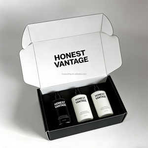 Boîte d'expédition en papier ondulé pliable avec séparateurs et inserts, personnalisable avec logo, pour shampooing et peigne capillaires - Product Image 3