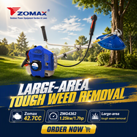 ZOMAX 4362 Vente directe usine 42.7CC 1.25 KW/1.7 CV Débroussailleuse professionnelle de qualité supérieure avec poignée ergonomique pour vélo