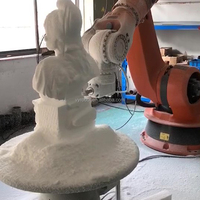 Robot de gravure et de fraisage robotisé KUKA pour le métal, le bois, la pierre et le plastique, sculpture CNC dans la fabrication industrielle