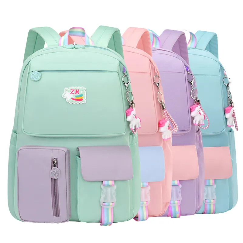 Unicorn Cute girls school backpack bags children's backpack convenient travel for Primary Students