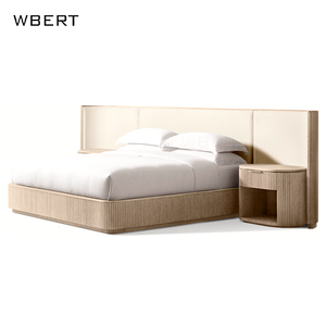 WBERT Rh家具北米スタイルカスタムベッドルームセット拡張木製シェルター生地キングサイズオークウッドベッドrh家具 - Product Image 6