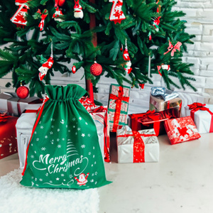 Sac cadeau de Noël Jolly Santa Claus pour l'emballage de cadeaux de fête, la distribution de cadeaux, les célébrations familiales et la décoration saisonnière - Product Image 4