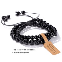 Más de 20 años de fábrica, superventas, pulsera de cuentas de piedra Natural, conjunto de tres piezas para hombres y mujeres, regalo
