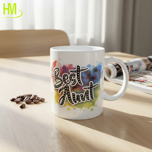 Tazza in Ceramica con Decalcomania Nuovo Design 2026, 11OZ, Adatta a Microonde e Lavastoviglie, per Alimenti, Regalo Festa <span class=keywords><strong>della</strong></span> Mamma per Mamma e Papà - Product Image 1