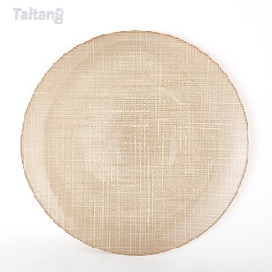 Commercio all'ingrosso in ceramica di vetro Wedding Charger piatto di vetro sottopiatti, piatto decorativo del caricatore per la festa di nozze - Product Image 1