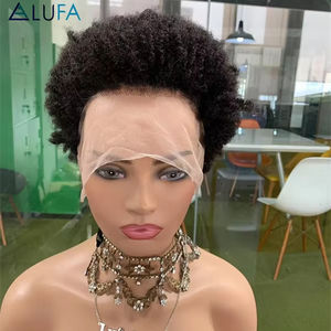 CF85 Full Lace Perücke zum Flechten, Schwarz, Eng Gekräuselt, Echthaar aus Chinesischem Virgin-Haar, 360 Transparent, Flechtbar, Wunderschön - Product Image 1