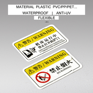 Tùy chỉnh không thấm nước cảnh báo nhãn nhựa an toàn <span class=keywords><strong>Sticker</strong></span> cảnh báo nhãn <span class=keywords><strong>Sticker</strong></span> - Product Image 5