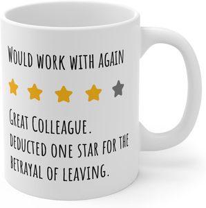 La classica tazza da caffè in ceramica da 11 once funzionerebbe di nuovo con un ottimo collega che lascia la stampa digitale regalo Souvenir - Product Image 5