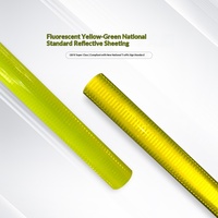 Film rétro-réfléchissant jaune fluorescent PMMA de qualité ingénierie haute intensité, durée de vie de plus de 5 ans pour la signalisation routière