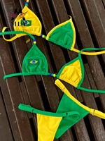 Ensemble de bikini micro brésilien sexy en tissu doux, maillot de bain deux pièces pour femme, vente en gros de maillots de bain et tenues de plage personnalisés