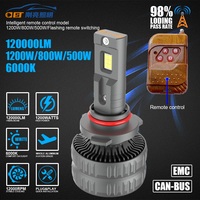 T102 Télécommande avec écran numérique externe 9005 9012 H4 H3 H7 Canbus 120000/80000/50000LM Phare LED automobile