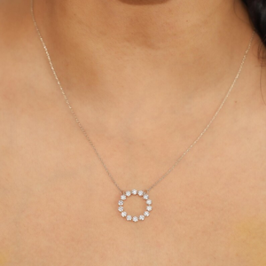 Collar de Diamantes de Laboratorio de Lujo, Colgante Minimalista de Diamantes Cultivados en Laboratorio, Oro Sólido de 14K, Joyería Fina y Delicada, Regalo para Ella - Product Image 4