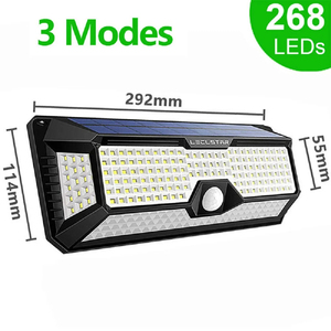 Lámpara Solar para Jardín Gidita 202 LED, Resistente al Agua, con Sensor de Movimiento, Clasificación IP65, Luz Diurna de 5000K para Patio - Product Image 3