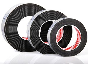 Powerful <b>Eva</b> Single Side Rubber Seal Foam Foam Black <b>EVA</b> Foam Sponge Rubber Single Side Tape - Product Image 2