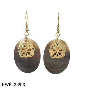 Concha de <span class=keywords><strong>mar</strong></span> hawaiana joyería de playa moda oro delfín onda estrella de <span class=keywords><strong>mar</strong></span> madre de perla pendientes de gota de concha de abulón Natural - Product Image 5