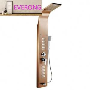 Pannello Doccia Termostatico Moderno in Acciaio Inox, Monocomando, Getto Morbido, Lusso Cromato Lucido, Ceramica, Garanzia 5 Anni, per Bagni - Product Image 3