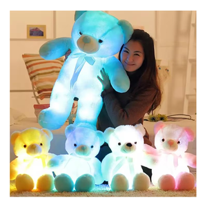Chất lượng cao 30cm Led âm nhạc Gấu Bông Thú nhồi bông đầy màu sắc phát sáng điện tử đồ chơi sang trọng PP bông trẻ em 'món quà giáng sinh - Product Image 1