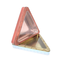 Belle boîte métallique triangulaire pour emballage de chocolat, coffret de pièces