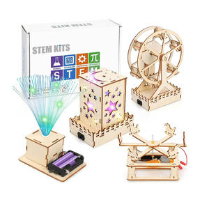 Kit STEM <span class=keywords><strong>4</strong></span> in 1 per Bambini, Progetti Scientifici STEM, <span class=keywords><strong>Puzzle</strong></span> 3D, Giocattoli Educativi per Costruzioni, Regali di Natale e Compleanno per Ragazze e Ragazzi - Product Image 1
