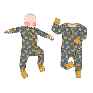 Pijama <span class=keywords><strong>de</strong></span> bambú con cremallera para niños, diseño casual estampado, suave como la mantequilla, <span class=keywords><strong>de</strong></span> gran venta, Little Glow Kid - Product Image 5
