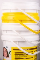1L-25L seaux en plastique imprimés personnalisés avec couvercles conteneurs de qualité alimentaire pour la peinture, les produits chimiques et les emballages de liquides