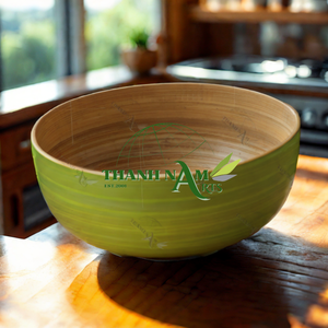 Bol en bambou moderne écologique fait à la main naturel réutilisable bol à riz en bambou filé ensemble Vietnam cuisine vaisselle fournisseur - Product Image 1