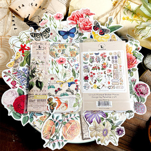 Autocollants rétro esthétiques, fleurs, plantes, autocollants décoratifs DIY, <span class=keywords><strong>vintage</strong></span>, <span class=keywords><strong>scrapbooking</strong></span> pour journaux, <span class=keywords><strong>kit</strong></span>, journal de rebut, planificateurs, papeterie - Product Image 2