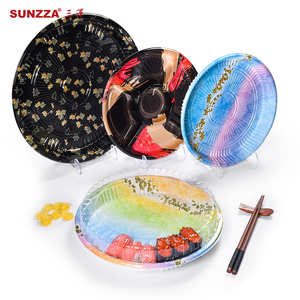 Sunzza Tùy Chỉnh Ngăn Nông Vòng Sushi Thực Phẩm Nhựa Tấm Lớn Lên Bìa Dùng Một Lần Sushi Khay Với Nhật Bản Thiết Kế - Product Image 5