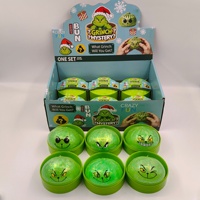 Nouveau jouet anti-stress Grinch en forme de chignon, thème Noël, en caoutchouc souple à presser pour la décompression, cadeau, stock direct usine