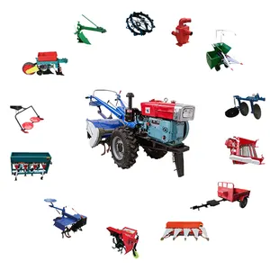 China trade Farm four wheel motor hoe motorized engine walking tractor diesel power gearbox tiller weeder machine cultivator