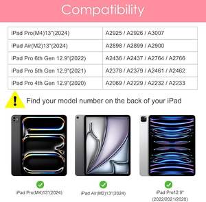 Para funda de <span class=keywords><strong>iPad</strong></span> <span class=keywords><strong>Pro</strong></span> de 13 pulgadas (M5/M4) 2025/2024, funda de <span class=keywords><strong>iPad</strong></span> Air de 13 pulgadas (<span class=keywords><strong>M2</strong></span>) 2024, protectora resistente a prueba de golpes - Product Image 2