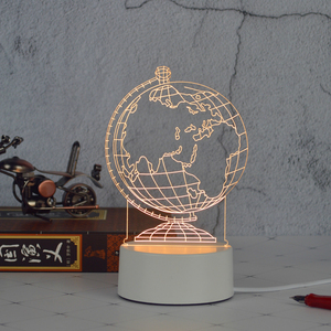 Plastic <strong>Base</strong> 3D <strong>Led</strong> Sensor Night <strong>Light</strong> Creative Children's Lamp <strong>Led</strong> Lamp for Home - Product Image 2
