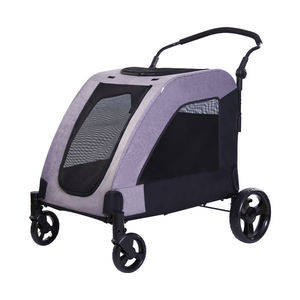 Factory Sale Foldable Extra Large <b>Dog</b> <b>Stroller</b> Custom Color 30 kg Capacity Transparent Fashionable Oxford Fabric Portable Cats - Product Image 3