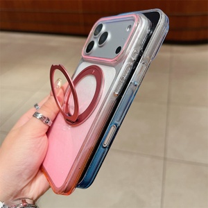เคสโทรศัพท์แม่เหล็กสีพื้นแบบหมุนได้ โปร่งแสงไล่เฉดสี สำหรับ iPhone 16 17 Pro Max 17Air - Product Image 5