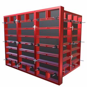 Casseforme Metalliche Moderne per Costruzioni Industriali in Acciaio, Stampi per Colonne e Pareti in Calcestruzzo, Alta Resistenza, Regolabili - Product Image 1