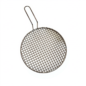 ตะแกรง<span class=keywords><strong>ย่าง</strong></span>บาร์บีคิวสแตนเลสทรงกลมพร้อมหูจับ ลายสี่เหลี่ยม สำหรับใช้ในบ้าน ทำจากลวดตาข่ายโลหะ - Product Image 1