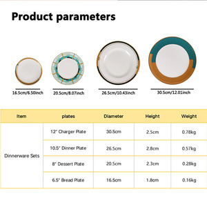 Factory Wholesale Western Luxury Bone China Charger <b>Plate</b> Dinner Charger <b>Plate</b> With <b>Gold</b> <b>Rim</b> - Product Image 6