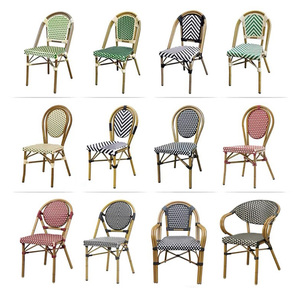 Chaises de bistrot en rotin français vintage pour l'extérieur, pour café et <span class=keywords><strong>restaurant</strong></span> - Product Image 2