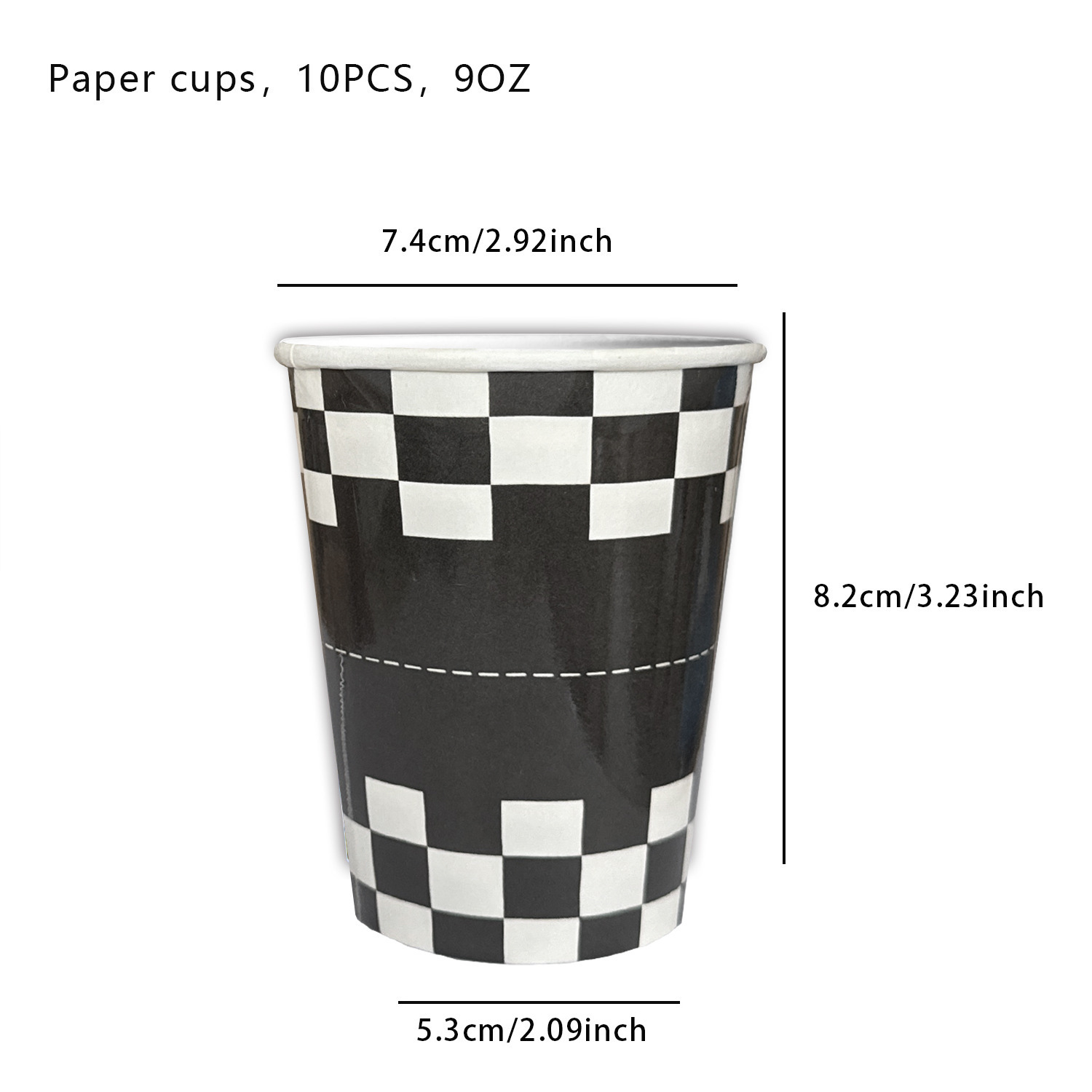 Black-10pcs paper cups