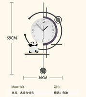 Kreative nordische moderne Design Wanduhr für Wohnzimmer abstrakte Muster Single Face Eisen/Metall Nadel Display Home Decor