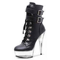 Chaussures de fétichisme de 15 cm pour travestissement, chaussures de pole dance, chaussures de strip-teaseuse, chaussures de danseuse de club, mode sexy gothique, costume complet, plateforme pour femmes