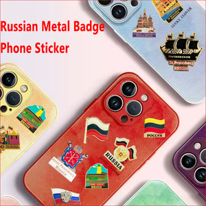 En stock: Imanes de nevera rusos, insignias de recuerdo <span class=keywords><strong>del</strong></span> <span class=keywords><strong>Kremlin</strong></span>, pines esmaltados, emblemas de bandera, pegatinas de castillo para teléfono, regalos de viaje personalizados - Product Image 5