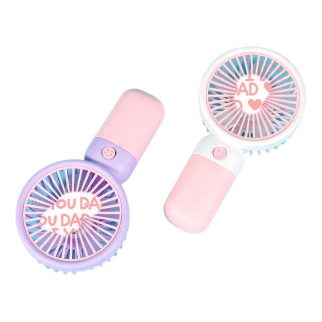 Cross-border New Handheld Small Fan Charging Handheld Folding Hanging Neck Usb Portable Mini Electric Fan Gift
