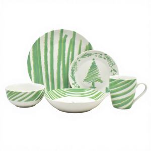 Wholesale European Decal Padprinted Ceramic Dinnerware <b>Sets</b> Eco Friendly Dishwasher Freezer Safe Porcelain Dinner Plates China - Product Image 1