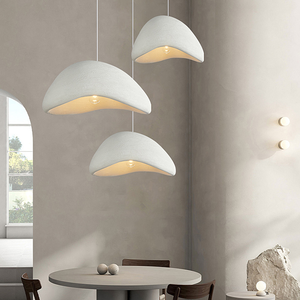 <span class=keywords><strong>Lustre</strong></span> de table à manger en fer <span class=keywords><strong>LED</strong></span> long de style japonais Wabi-sabi, réglable en hauteur, pour restaurant, bar, comptoir, café - Product Image 4