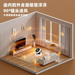 <b>Small</b> Desktop <b>Heater</b> Electric 1.4m Cord Flame Retardant Materials Office Home Bedroom Dormitory Use Fast Heating Energy Saving - Product Image 4