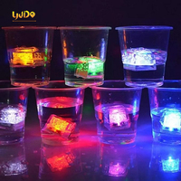 Glaçons LED étanches multicolores clignotants qui brillent dans le noir pour Bar Club Boire Maison Fête Vin Décoration