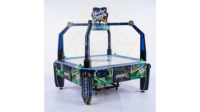 Table de hockey sur air de qualité commerciale, machine de jeu d'arcade, 2 à 4 joueurs, éclairage LED, simulateur de hockey à monnayeur